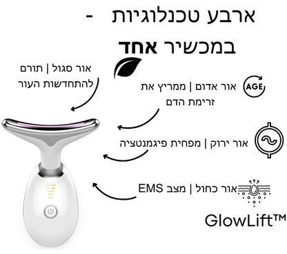 GlowLift™ המכשיר המתקדם לשיפור העור ולמראה צעירglowlift