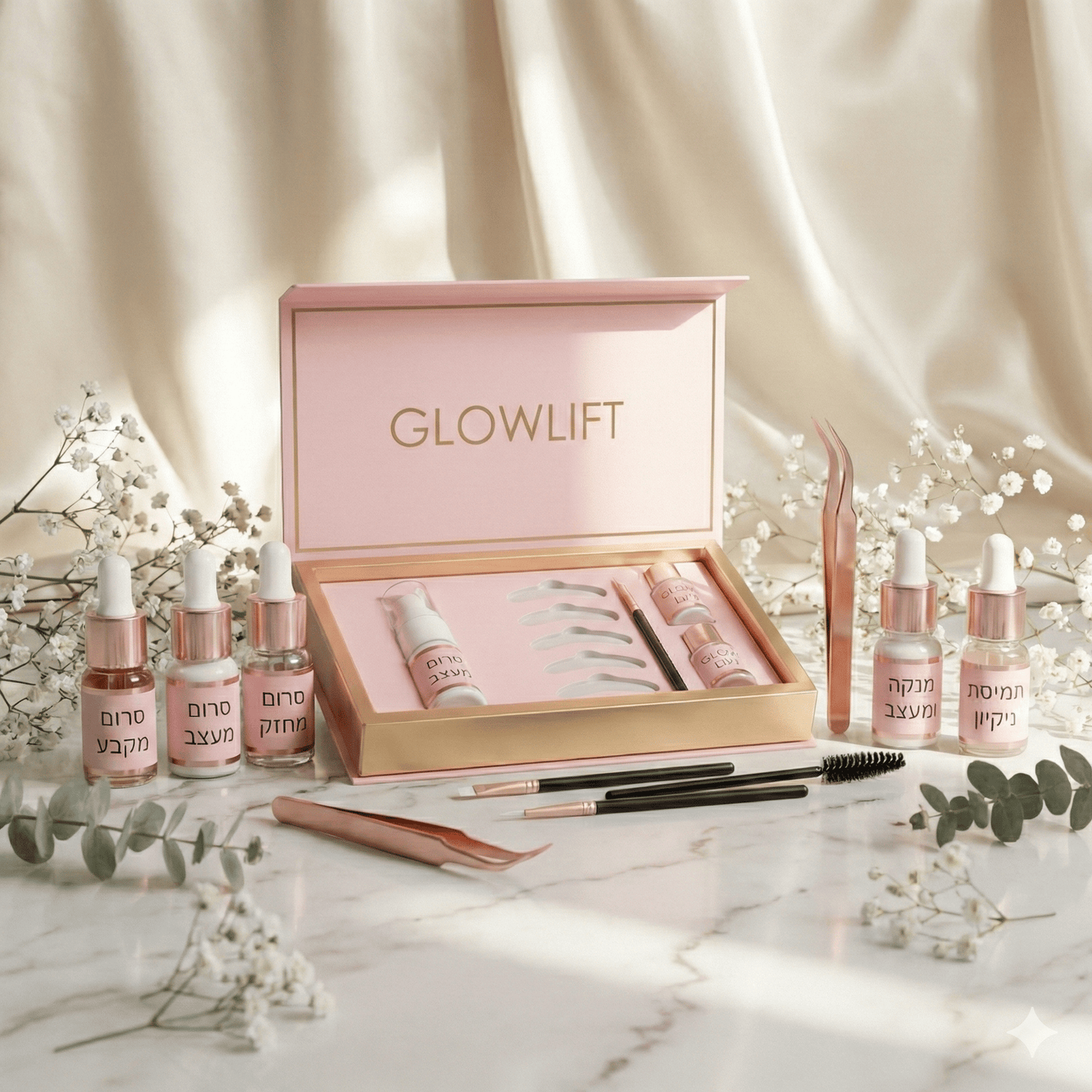 מארז להרמת ריסים ביתי GLOWLIFTglowlift