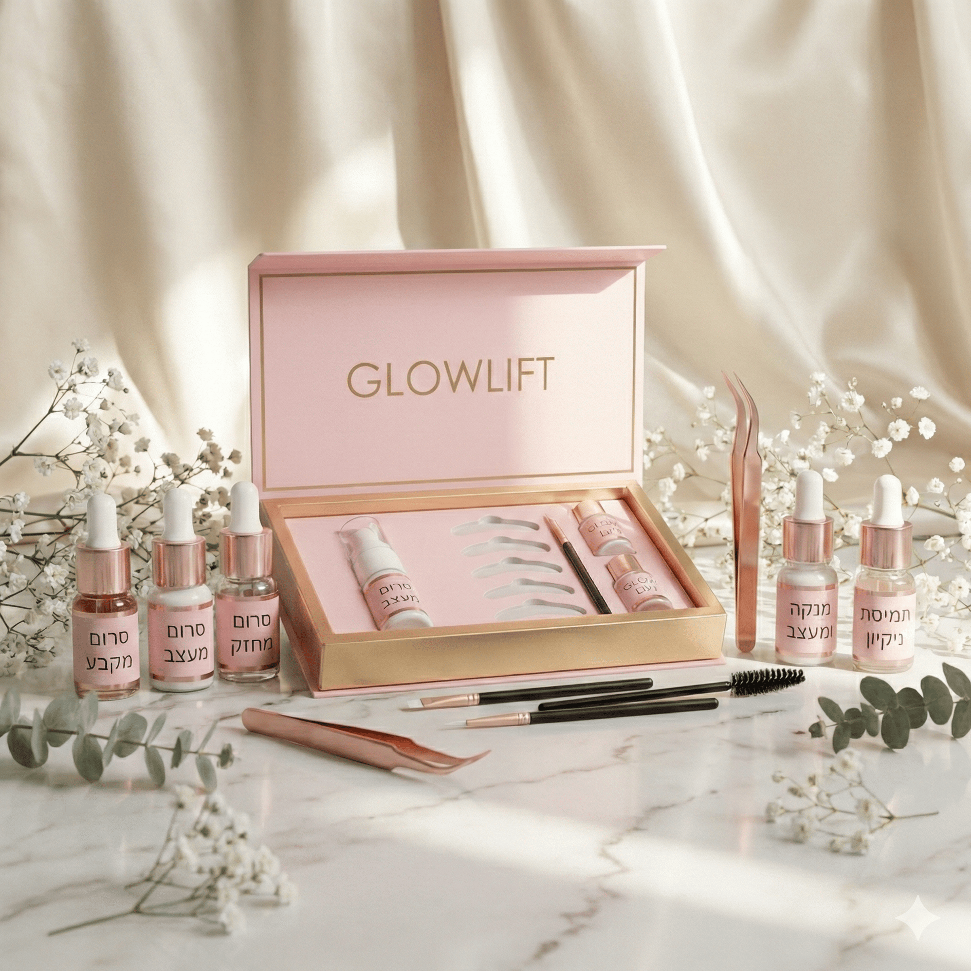 מארז להרמת ריסים ביתי GLOWLIFTglowlift